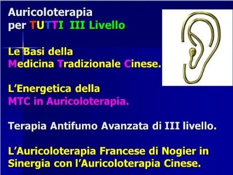 Corso Online di Auricoloterapia III livello. Dr. Ventura - Moncalieri (To)