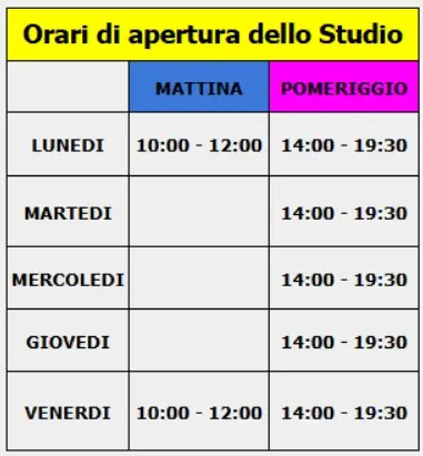 Orario Studio Auricoloterapia Moncalieri -  Dott. Ventura 